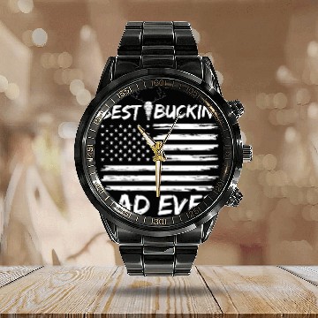 Discover Dad Ever Calendar Steel Band Watch Deer Hunting Bucking Father Gifts
