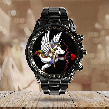 Discover Unicorn Cupid Calendar Steel Band Watch