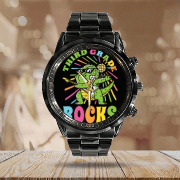 Discover Third Grader Awesome Back To School Lifestyle Gift Calendar Steel Band Watch