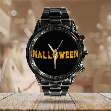 Discover Happy Halloween Monster trick or treat Calendar Steel Band Watch