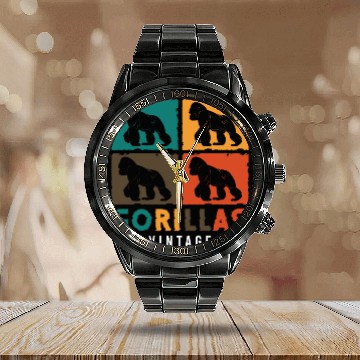 Discover Gorilla Training Weightlifting Calendar Steel Band Watch