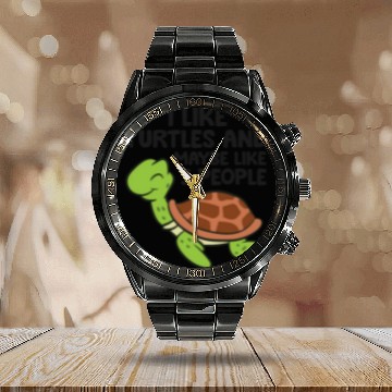 Discover I Like Turtles And Maybe Like 3 People Turtles Calendar Steel Band Watch