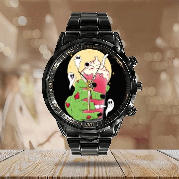 Discover Zombie Halloween Drink Calendar Steel Band Watch