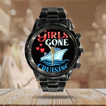 Discover Cruise Ship Vacation Trip Party Sailing Boating Calendar Steel Band Watch