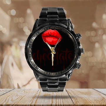 Discover Will kiss for chocolate Calendar Steel Band Watch