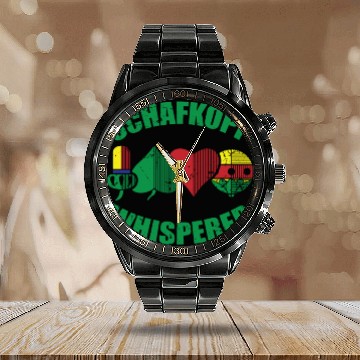 Discover Sheepshead Whisperer Card Game Playing Card Calendar Steel Band Watch