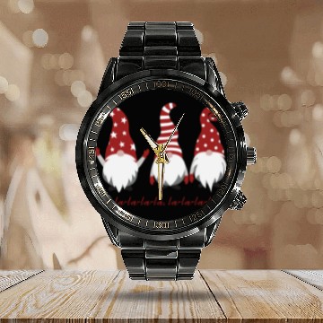 Discover Three Christmas Dwarfs - Fa la la la la la la la Calendar Steel Band Watch