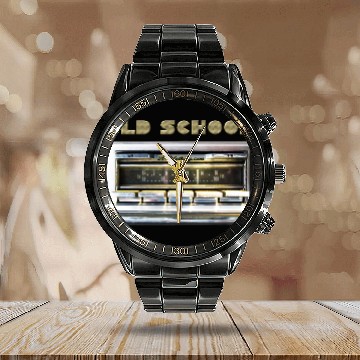 Discover OLD SCHOOL Classic 8 Track Am Fm in Dash Car Radio Calendar Steel Band Watch