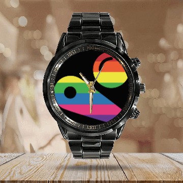 Discover Pinball LGBT Player Calendar Steel Band Watch
