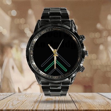 Discover Level up to daddy, funny gaming , gift for gamer Calendar Steel Band Watch