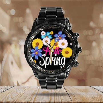 Discover hello /spring Calendar Steel Band Watch