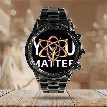 Discover You Matter Science Teacher Chemistry Biology Calendar Steel Band Watch