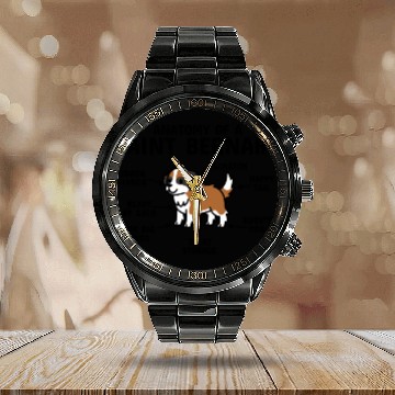 Discover Anatomy Of A Saint Bernard Calendar Steel Band Watch
