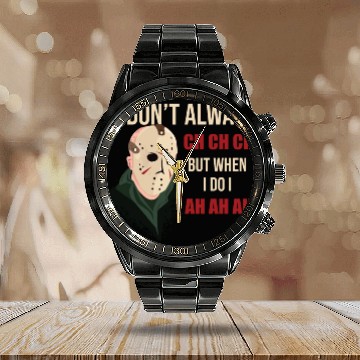 Discover Funny Halloween party Jason hokey mask Friday 13th Calendar Steel Band Watch