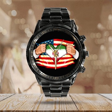 Discover Persians Who Live in America Iran Flag Calendar Steel Band Watch