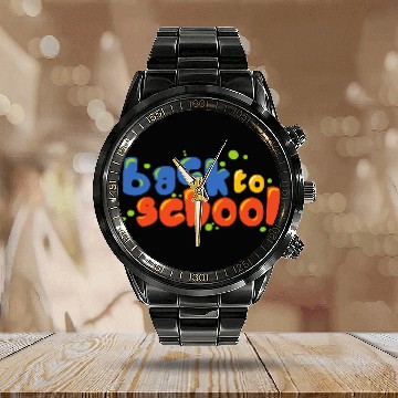 Discover back to school Calendar Steel Band Watch