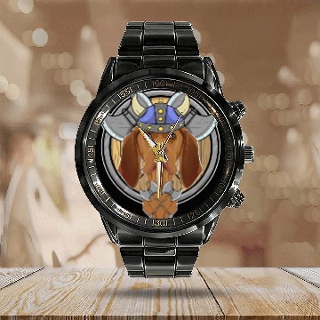 Discover Vizsla I Valhalla I Viking Calendar Steel Band Watch