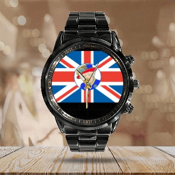Discover Queen Elizabeth II - rip Queen Elizabeth II - rest Calendar Steel Band Watch