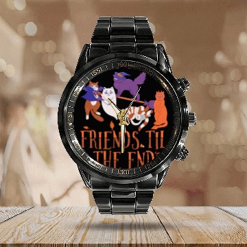 Discover Friends Til The End, Clowder of Pussycats Calendar Steel Band Watch