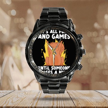 Discover Funny Squirrel Fan Squirrel Lover Chipmunk Addict Calendar Steel Band Watch