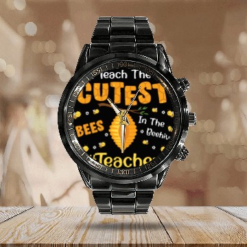 Discover Funny Kindergarten Teacher Calendar Steel Band Watch