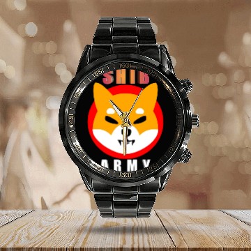 Discover Shiba army Calendar Steel Band Watch