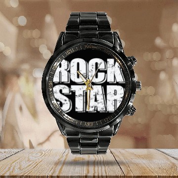 Discover Rock Star Music Style Genre Guitar Rock Band Calendar Steel Band Watch