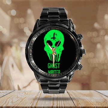 Discover Ghost Writer Halloween Trick or Treat Costume Calendar Steel Band Watch