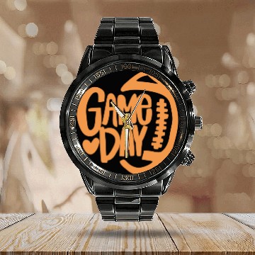 Discover game day football Calendar Steel Band Watch