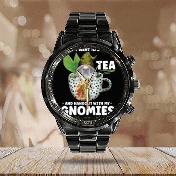 Discover Garden Gnomes Gnome Lover Funny Gnome Gardening Calendar Steel Band Watch