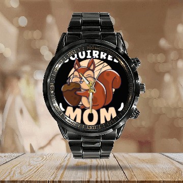 Discover Funny Squirrel Fan Squirrel Lover Chipmunk Addict Calendar Steel Band Watch
