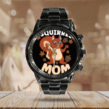 Discover Funny Squirrel Fan Squirrel Lover Chipmunk Addict Calendar Steel Band Watch