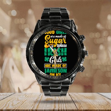 Discover Irish Ireland St.Patricks Day Gift Calendar Steel Band Watch