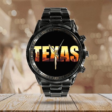 Discover Texas city USA gift Houston America Calendar Steel Band Watch