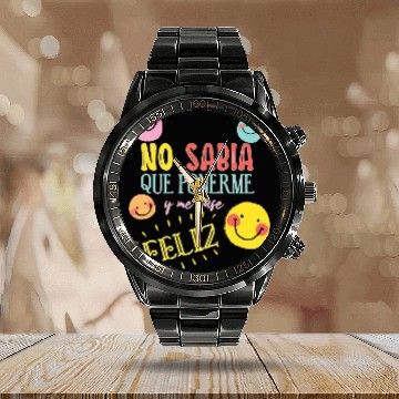 Discover Funny Spanish Teacher Maestra Calendar Steel Band Watch