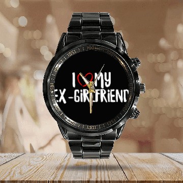 Discover I Love My Ex-Girlfriend Calendar Steel Band Watch