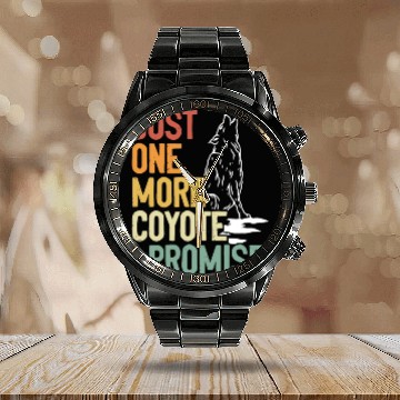 Discover Coyote Trapping Coyote Hunting Yote Hunting Gift Calendar Steel Band Watch