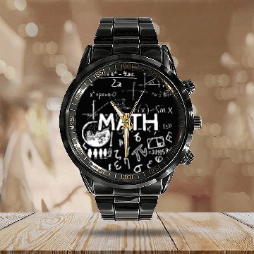 Discover Math Design Calendar Steel Band Watch