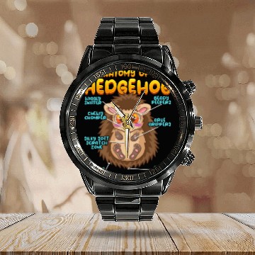 Discover Anatomy Of A Funny Hedgehog Calendar Steel Band Watch