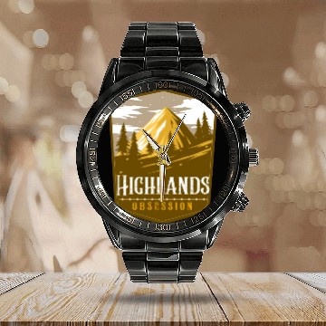 Discover Highlands Obsession - The Nomad Lifestyle Calendar Steel Band Watch