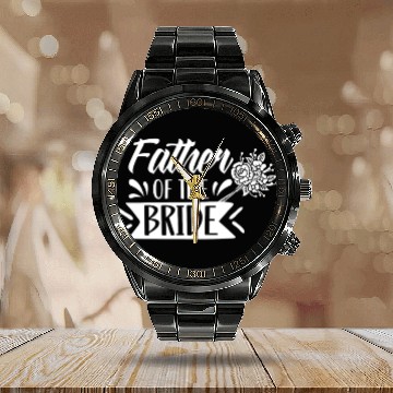 Discover Father Of The Bride Bachelorette Party Wedding Calendar Steel Band Watch