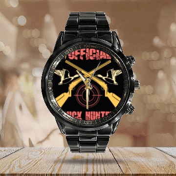 Discover Duck Hunt Duck Hunter Bird Hunting Duck Hunting Calendar Steel Band Watch