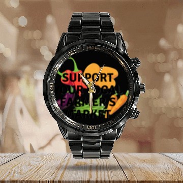 Discover farmers market Calendar Steel Band Watch