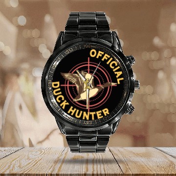 Discover Duck Hunt Duck Hunter Bird Hunting Duck Hunting Calendar Steel Band Watch