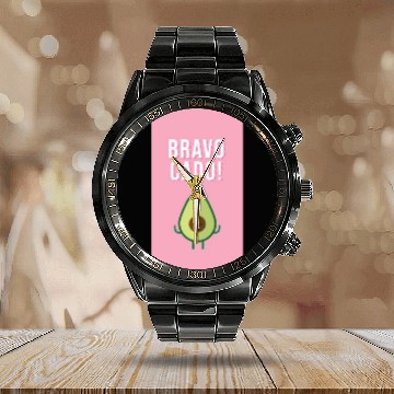 Discover Avocado Calendar Steel Band Watch