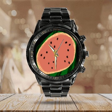 Discover Calendar Steel Band Watch with watermelon
