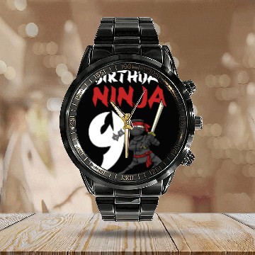 Discover Birthday Party 9 Years Old Japanese Ninja Birthday Calendar Steel Band Watch