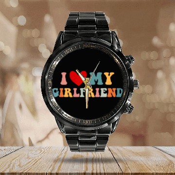 Discover I Love My Girlfriend I Heart My Girlfriend Calendar Steel Band Watch