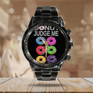 Discover Donut Lover Funny Cooking Baking Gym Food Calendar Steel Band Watch