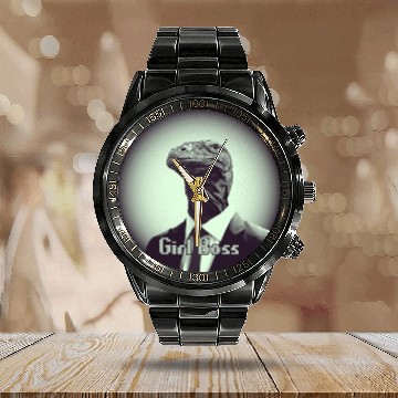 Discover Girl Boss Calendar Steel Band Watch